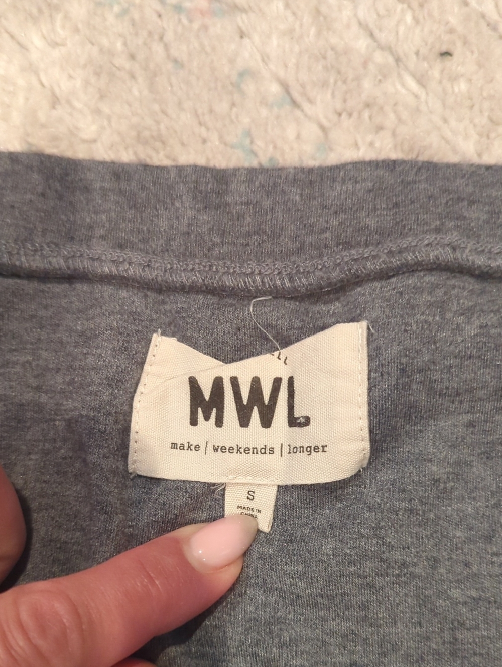 Mwl Madewell Weekend Lounger Modal Romper Gray Small Comfy Lounge V- neck - Picture 2 of 4
